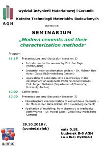 Read more about the article SEMINARIUM „Modern Cements and their Characterization Methods”